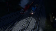 James y Edward en el cruce de noche en la decimocuarta temporada