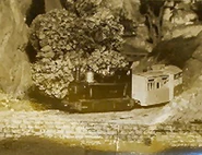 Tim jalando un tren de pasajeros