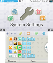 3DS Menu Screenshot