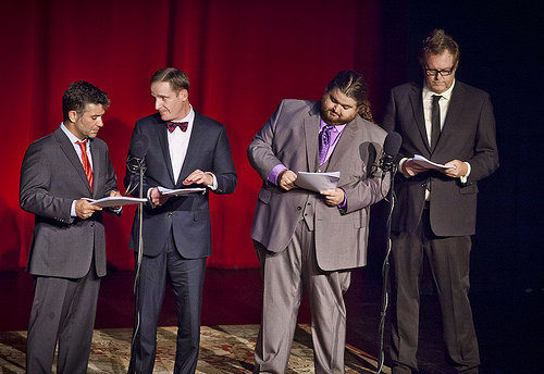 Mark Gagliardi, Marc Evan Jackson, Jorge Garcia, and Steve Agee