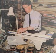 Mike Trim at work on the airliner that will undergo destruction in the first few minutes of the episode