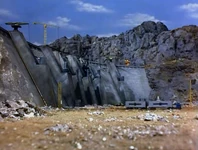 Freight Lorry in Path of Destruction