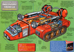 Recovery vehicle cutaway