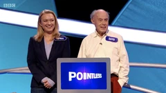 Graham on "Pointless Celebrities" with Sophia Myles in 2020