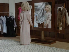 Lady Penelope trying on a new dress