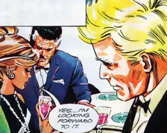 Appearance in "Desert Drama" (right, with blond hair)