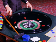 A casino roulette wheel