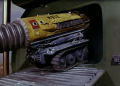 Mole hits the top of the door