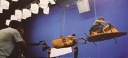 Filming the hoverbike chase scene