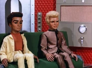 Alan arrives aboard Thunderbird 3