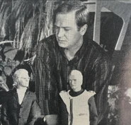 Another photograph of Burgess on the set of Captain Scarlet and the Mysterons c. 1967