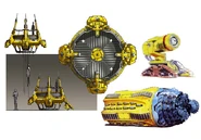 Concept art for various rescue vehicles