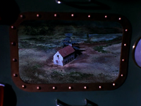 A view of the Country House from the cockpit of Thunderbird 1