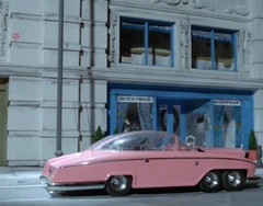 FAB 1 parked outside the store (TB65: The Stately Homes Robberies)