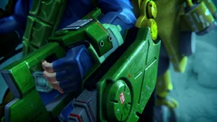 Left arm of the suit detail