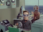 Brains, in the lab, as the narrator