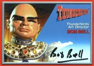 A Thunderbirds autograph card signed by Bell