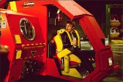 Alan Tracy driving the Thunderizer