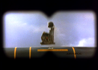 The Dart's pilot uses his ejector seat to escape