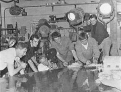 And another photo of Garry Coxall (still third on left) on the set of The Man From MI.5