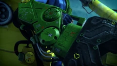 Right arm of the suit detail