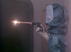 Cutting through the door