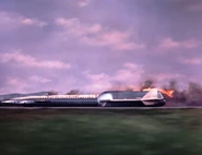 The plane makes an emergency landing