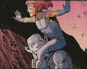 ThunderCats Issue 06 (Young Lion-O playing with Panthro on Thundera in flashback)