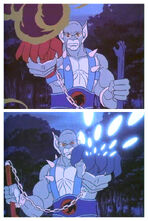 Panthro using Nunchucks