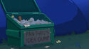 Dumpster near the left paw (from episode: "Panthro Plagiarized!")