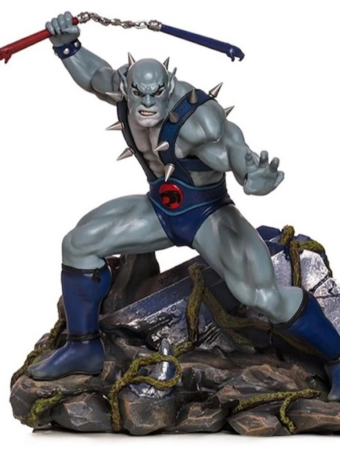 Iron Studios Statua MiniCo Panthro - Thundercats - PVC Dipinto A Mano, 14 Cm Con Base Display - 4