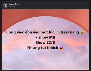 Bài đăng ngày 18 tháng 6 năm 2025 của Tô Ngọc Thủy nói về việc trung tâm Thúy Nga đã hoàn thành xong 7 chương trình Thúy Nga Music Box nữa, cùng với việc chuẩn bị cho liveshow Yêu Em Giữa Đời Quên Lãng ngày 22 tháng 6