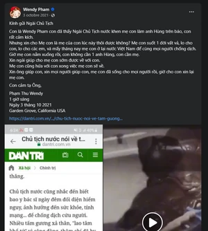 WendyDisapproveVNPMCommemoratingPhiNhung