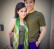 Như Quỳnh và Đình Bảo tập dượt cho phần trình diễn nhạc phẩm Tình Hoài Hương