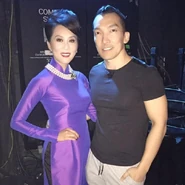 Nguyễn Cao Kỳ Duyên và Nhật Bình sau sân khấu