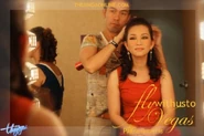 Lay Minh trang điểm cho Hương Thủy trong khu vực trang điểm