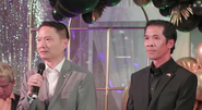 Tạ Đức Trí và Trương Quốc Huy trong tiệc mừng nút play vàng của kênh N10Tv