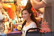 Như Quỳnh trong khu vực trang điểm