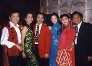 Thế Sơn, Nguyễn Cao Kỳ Duyên, Lê Toàn, Như Quỳnh, Ái Vân và Chí Tâm tại khu vực hậu trường