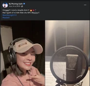 Kỳ Phương Uyên thực hiện thu âm chuẩn bị cho PBN 133 vào ngày 24 tháng 6 năm 2022