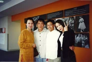 Trần Ngọc Diệp, Don Hồ, Nguyễn Vương Định và Như Quỳnh tại khu vực hậu trường