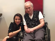 Hoàng Thúy Vy và nhạc sĩ Lam Phương vào năm 2014