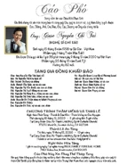 Cáo phó của Chí Tài trong lễ tang của ông tại hải ngoại