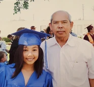 Tô Văn Lai và cháu ngoại út của mình, Nathalie Huỳnh Linh Thảo