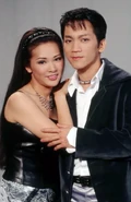 Như Quỳnh & Don Hồ chụp hình cho tiết mục Chuyện Lứa Đôi