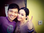 Đình Bảo và Như Quỳnh tập dượt cho phần trình diễn nhạc phẩm Tình Hoài Hương