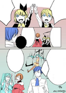 Comic involving Banica, Arte, Pollo, Joseph, Platonic, and Margarita by Ichika