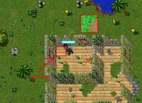 This is the tile where you use the holy water.