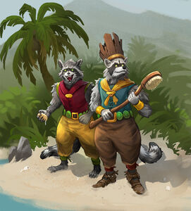 Concept Artwork of Rascacoon and its NPCs