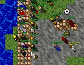 Mercenarys winning the 2004 Tibia Ball League.